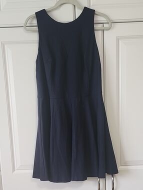 Classic Navy Fit-and-Flare Mini Dress